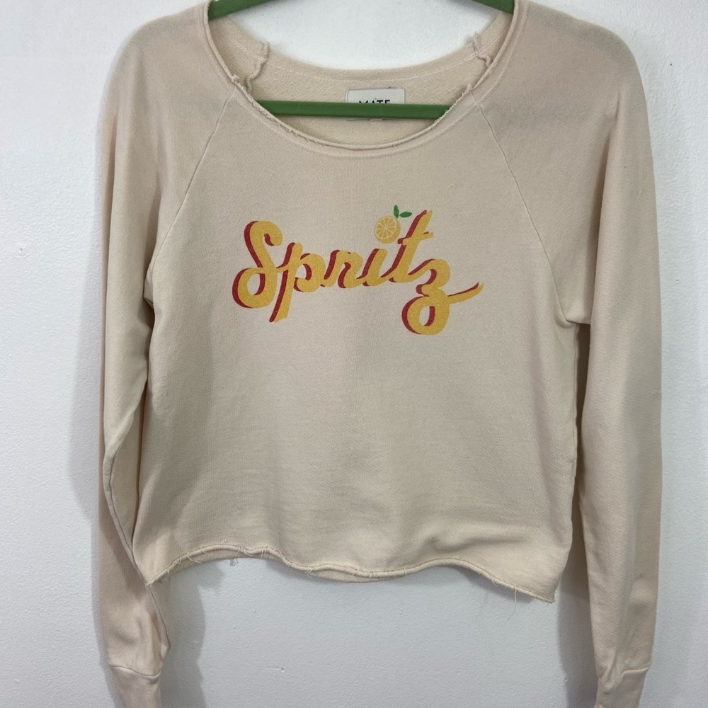 Mate The Label Donny Spritz Oversized Cropped Sweatshirt Organic Cotton Lounge - Picture 2 of 10